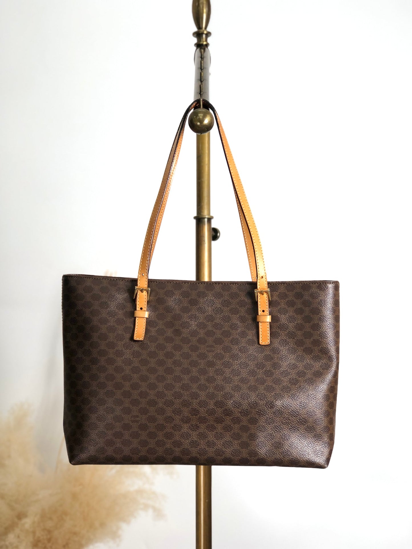 CELINE Macadam Totebag Brown Vintage z8cjjc