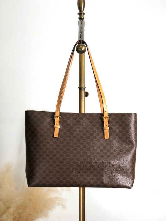 CELINE Macadam Totebag Brown Vintage z8cjjc