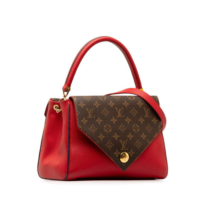 Red Louis Vuitton Monogram Double V Satchel