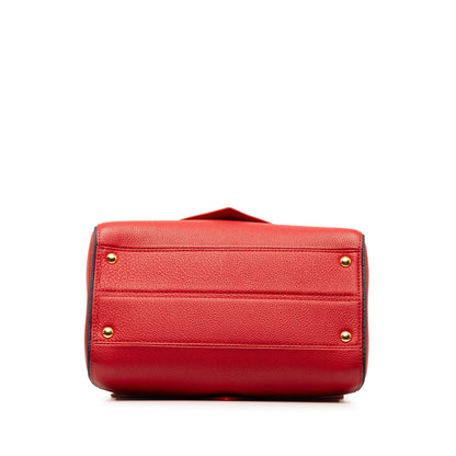 Red Louis Vuitton Monogram Double V Satchel