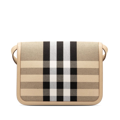 BURBERRY Canvas Check TB Crossbody Crossbody Bag