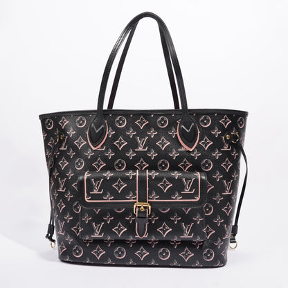 Louis Vuitton Neverfull MM Fall For You Black And Pink Monogram Coated Canvas