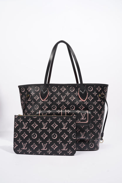 Louis Vuitton Neverfull MM Fall For You Black And Pink Monogram Coated Canvas