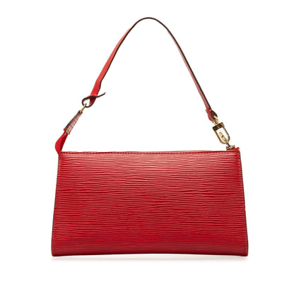 Red Louis Vuitton Epi Pochette Accessoires Shoulder Bag