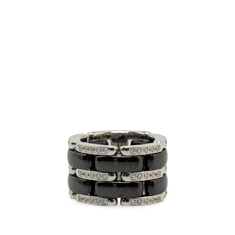 Chanel 18k Gold Diamond & Ceramic Ring Metal Ring in Excellent condition