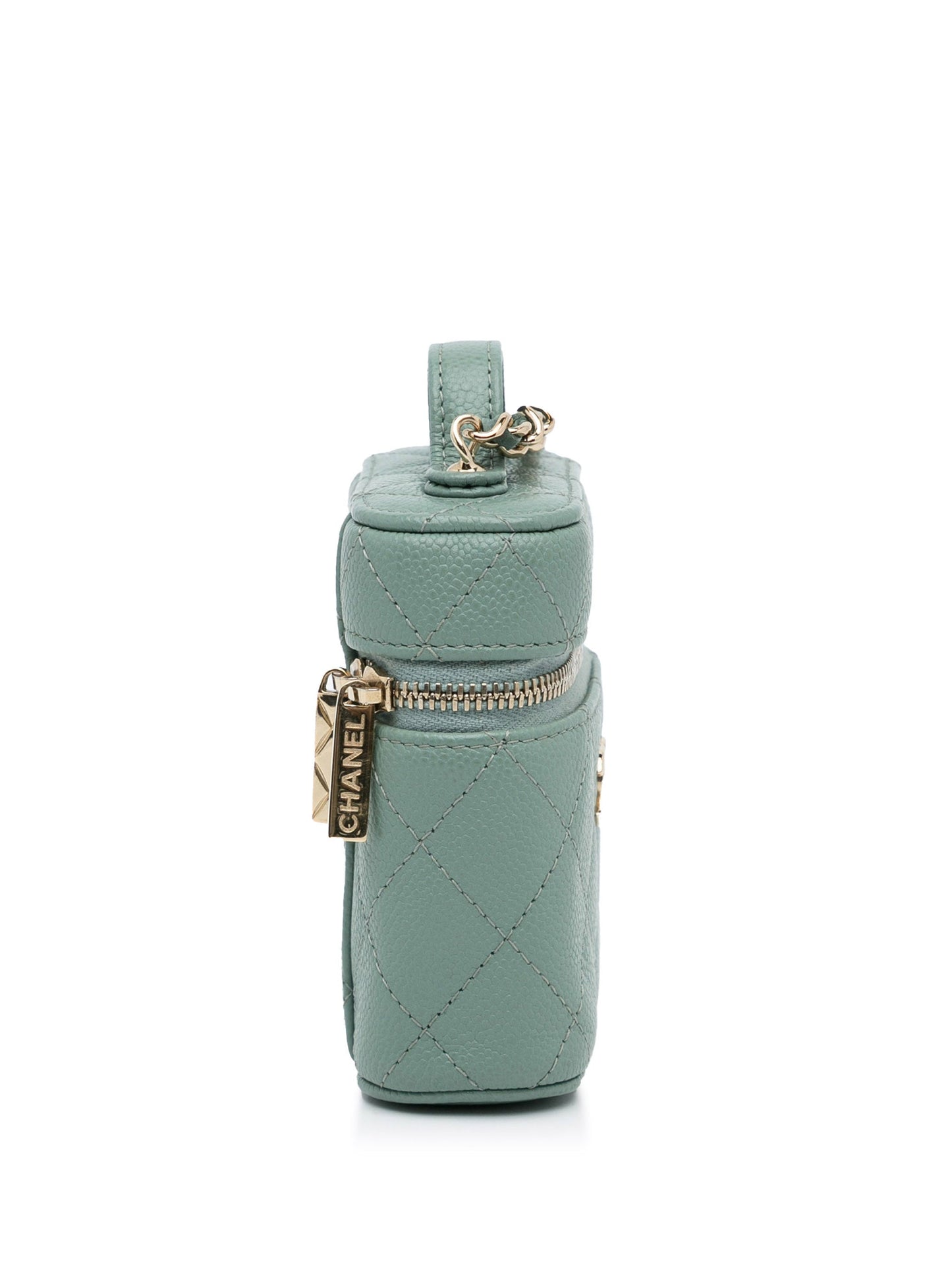 Teal Chanel CC Caviar Vanity Bag