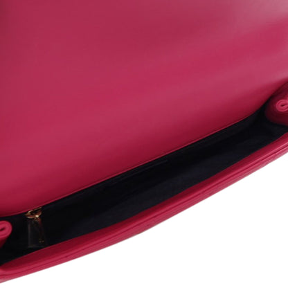 Pink Chanel Small Lambskin Elegant Chain Single Flap Satchel