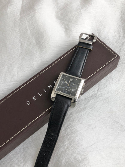 CELINE  Quartz Watch Black Vintage yvw3tu