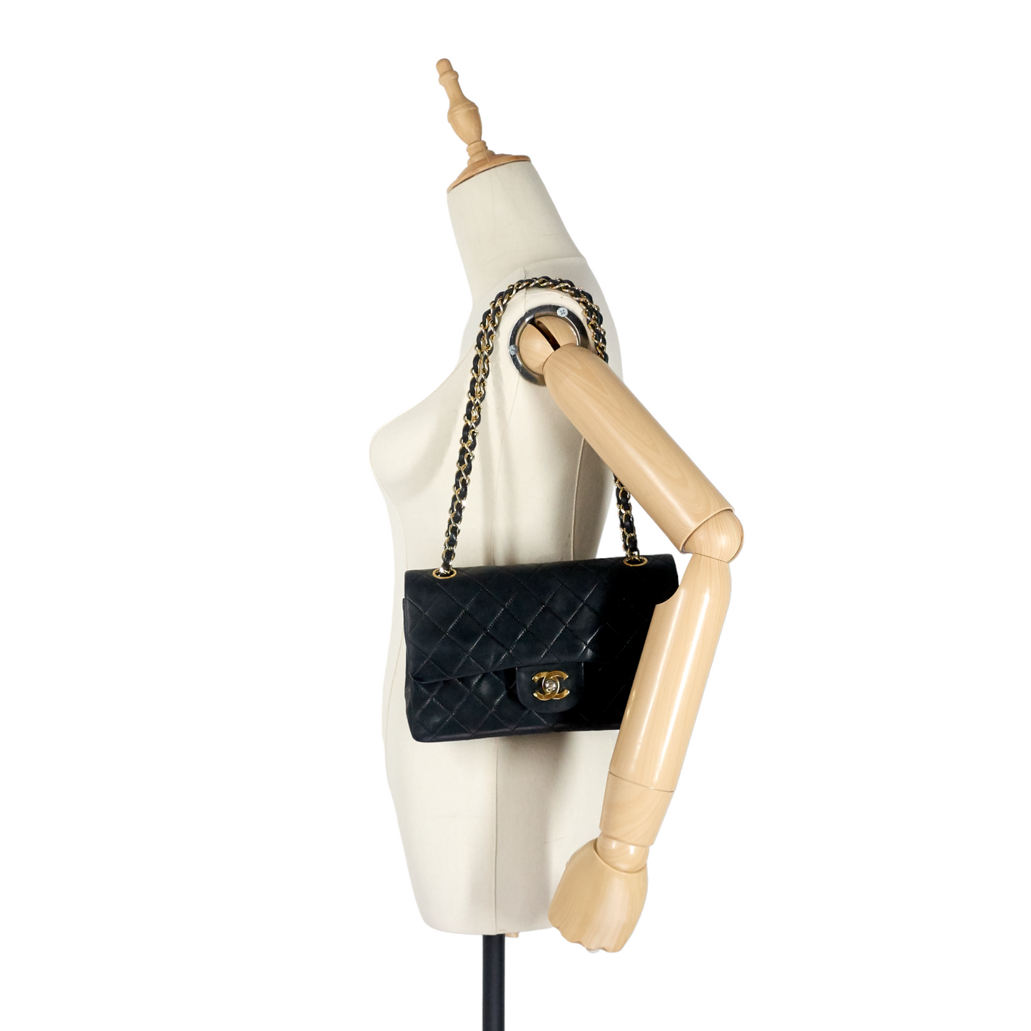 Classic Double Flap Small Lambskin Leather Bag