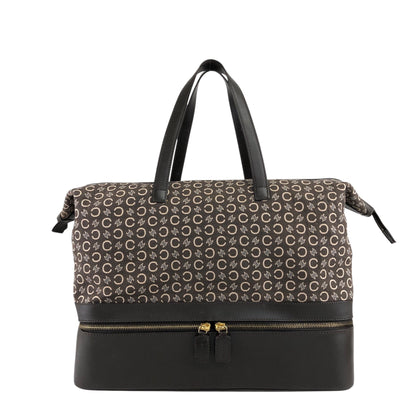 CELINE Macadam Handbag Boston bag Brown Vintage 7kve88