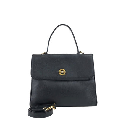 CELINE Toggle Clasp Two-way Handbag Shoulder bag Black Vintage 2cbtpb