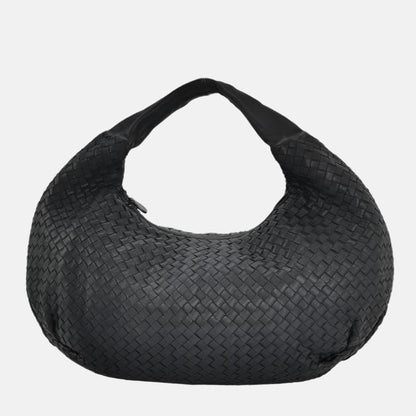 Bottega Veneta Belly Hobo Intrecciato Leather Black Large 55cm