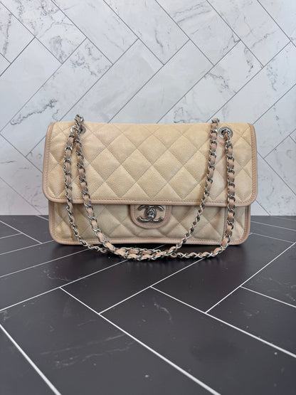 Chanel Beige Caviar Leather French Rivera