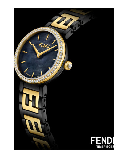 Fendi Womens  Two Tone 19mm Bracelet Fashion Watch