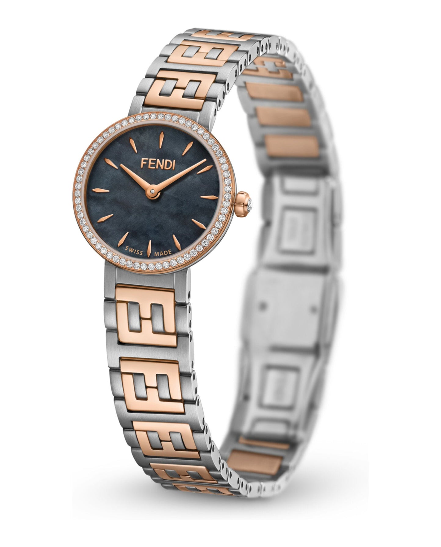 Fendi Womens  Two Tone 19mm Bracelet Fashion Watch