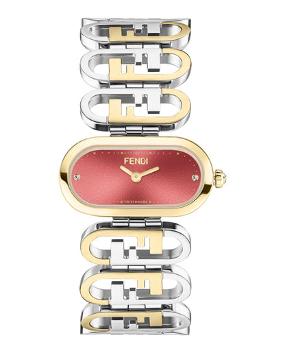 Fendi Womens  Two Tone 14.8mm Bracelet Fashion Watch