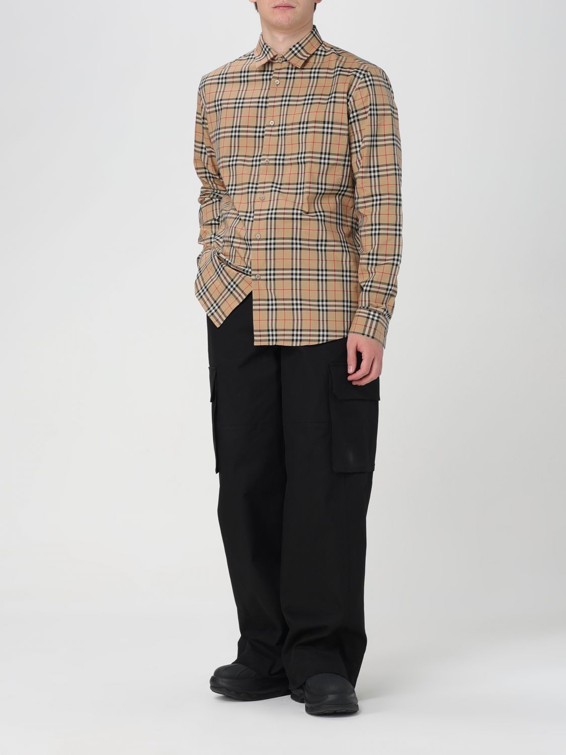 Burberry Men Embroidered Poplin Shirt