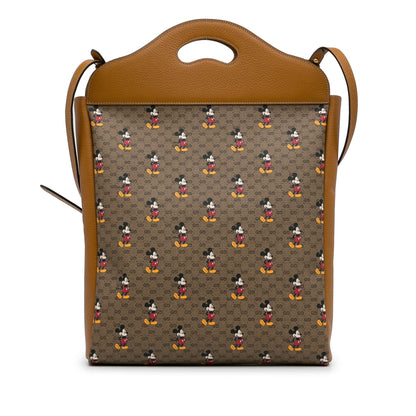 Brown Gucci X Disney Micro GG Mickey Mouse Top Handle Tote Bag Satchel