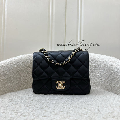 Chanel Classic Square Mini Flap in Black Lambskin and LGHW (Model: A35200)