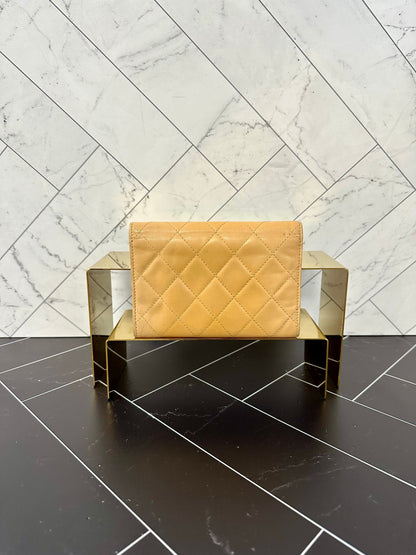 Chanel CC Cambon Tan Quilted Leather Wallet