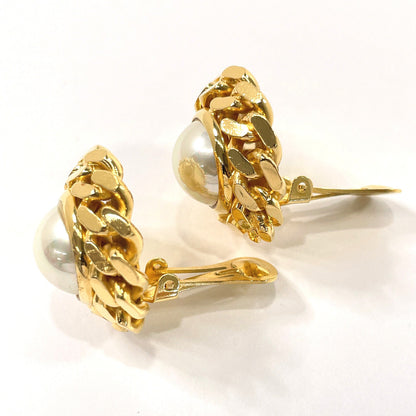 CELINE Earring Metal, Faux Pearl gold Women Secondhand