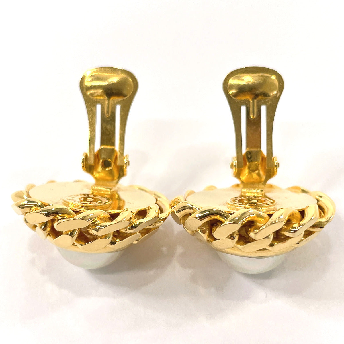 CELINE Earring Metal, Faux Pearl gold Women Secondhand