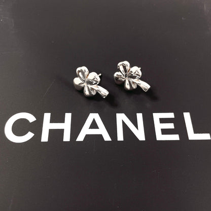 CHANEL Pierce Silver925 Silver Clover
