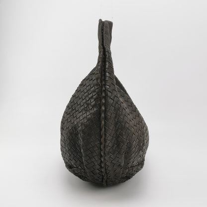 Bottega Veneta Belly Hobo Intrecciato Leather Chocolate Brown Maxi 55cm