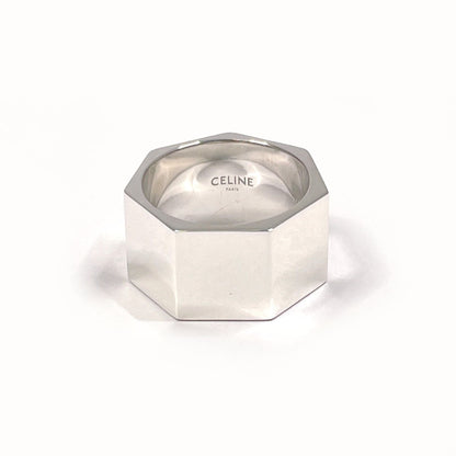 CELINE Ring Silver925 Silver Heritage Heptagon mens 58 Used