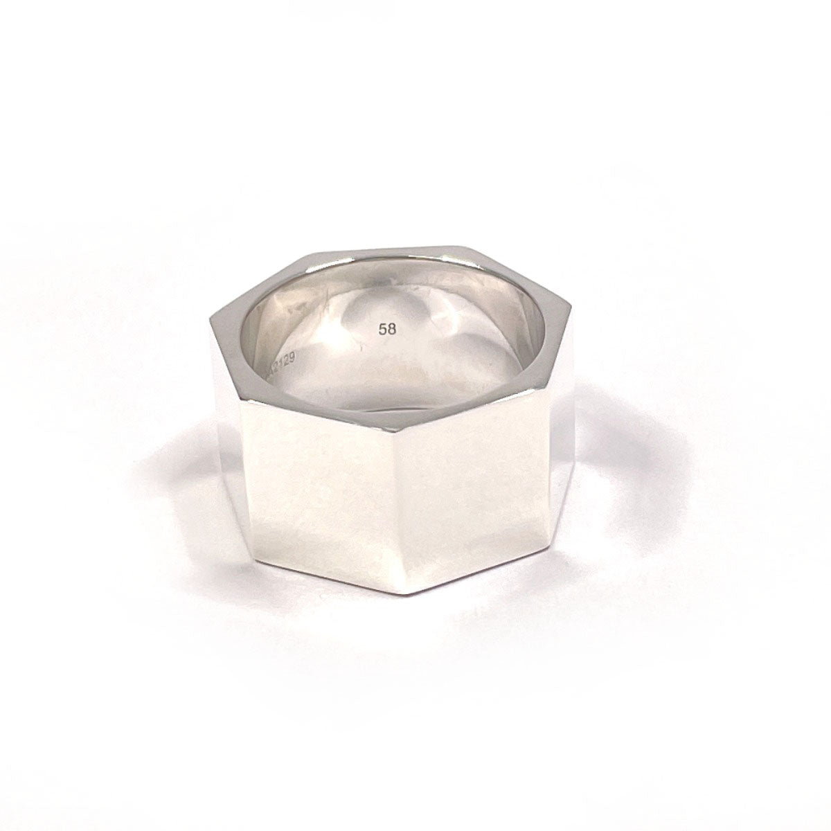 CELINE Ring Silver925 Silver Heritage Heptagon mens 58 Used