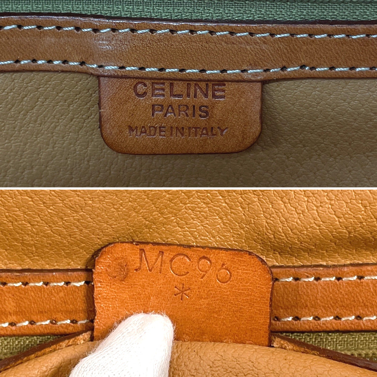 CELINE Handbag PVC, Leather Brown Macadam Women Used