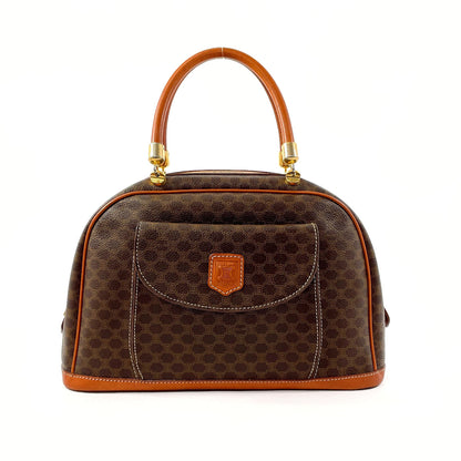 CELINE Handbag PVC, Leather Brown Macadam Women Used