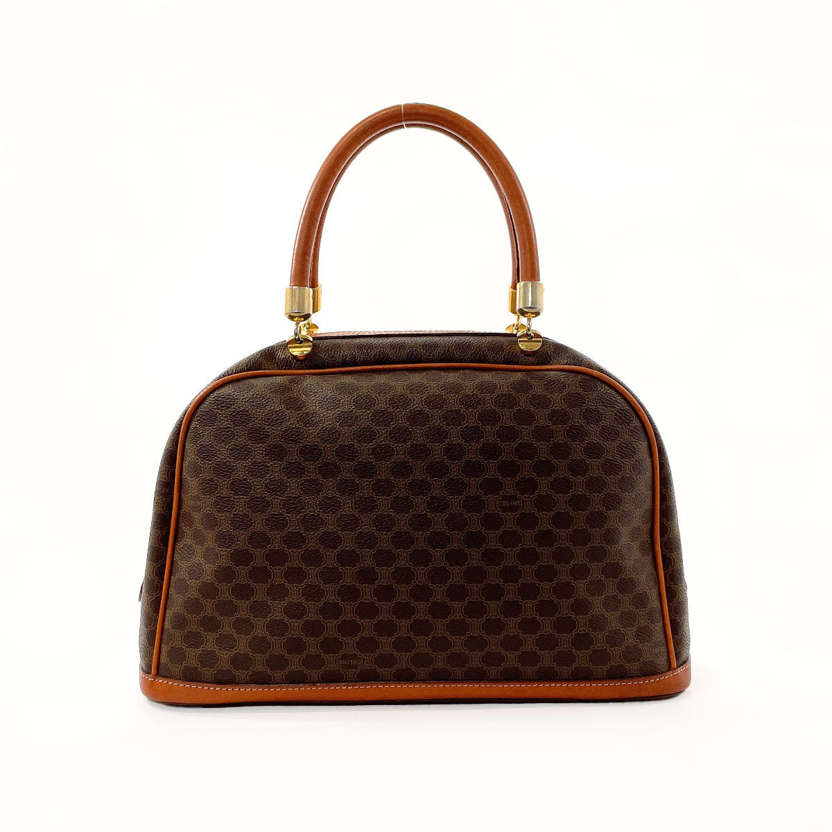 CELINE Handbag PVC, Leather Brown Macadam Women Used