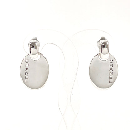 CHANEL Pierce Silver925 Silver Oval With logo