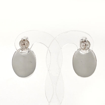 CHANEL Pierce Silver925 Silver Oval With logo