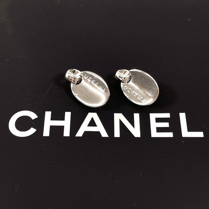 CHANEL Pierce Silver925 Silver Oval With logo