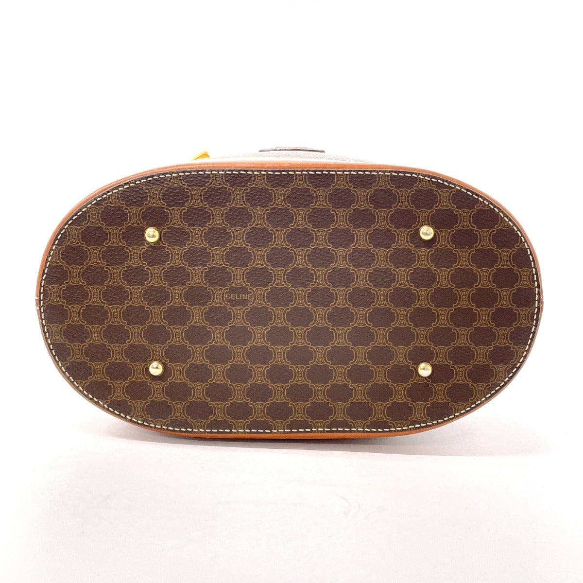 CELINE Shoulder Bag PVC, Leather Brown vintage Macadam Women Used