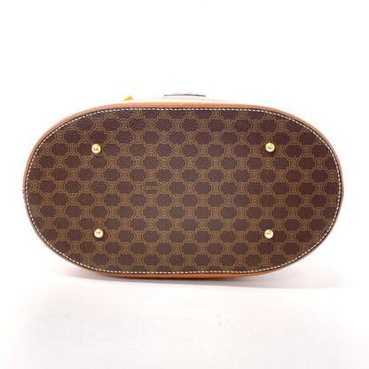 CELINE Shoulder Bag PVC, Leather Brown vintage Macadam Women Used
