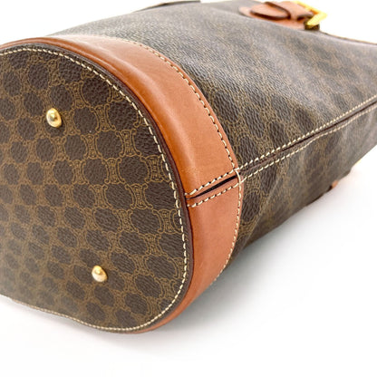 CELINE Shoulder Bag PVC, Leather Brown vintage Macadam Women Used