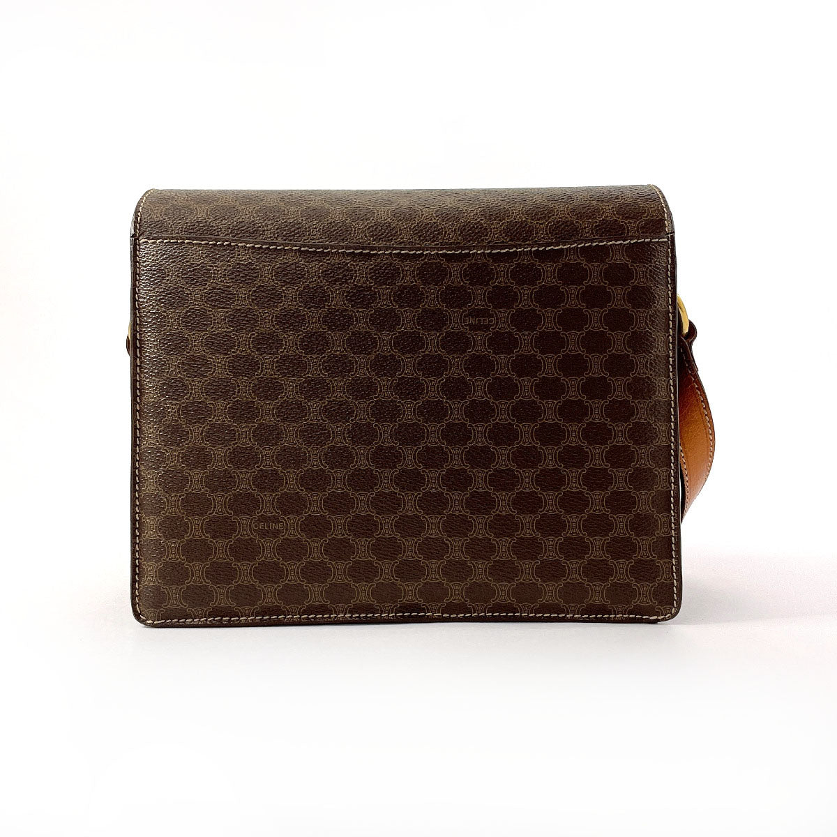CELINE Shoulder Bag PVC, Leather Brown Macadam Women Used