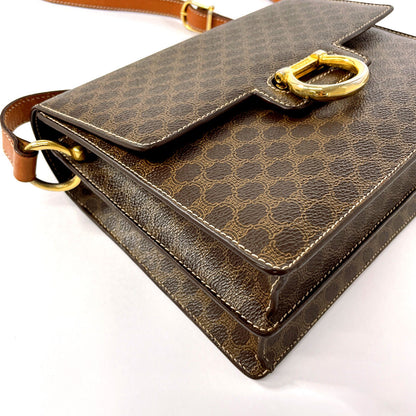 CELINE Shoulder Bag PVC, Leather Brown Macadam Women Used