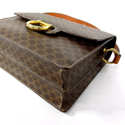 CELINE Shoulder Bag PVC, Leather Brown Macadam Women Used
