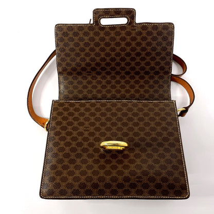 CELINE Shoulder Bag PVC, Leather Brown Macadam Women Used