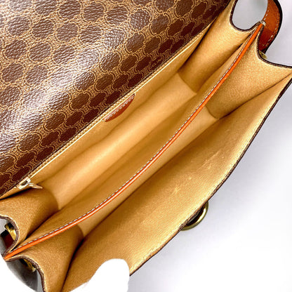 CELINE Shoulder Bag PVC, Leather Brown Macadam Women Used