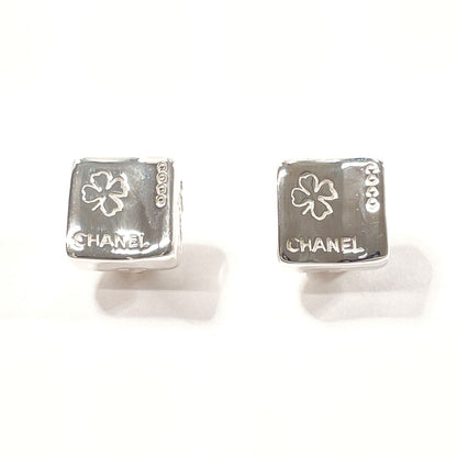 CHANEL Earring Silver925 Silver vintage square clover