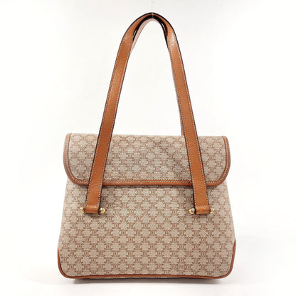 CELINE Handbag PVC, Leather Brown Macadam Women Used