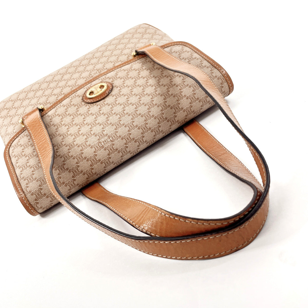 CELINE Handbag PVC, Leather Brown Macadam Women Used