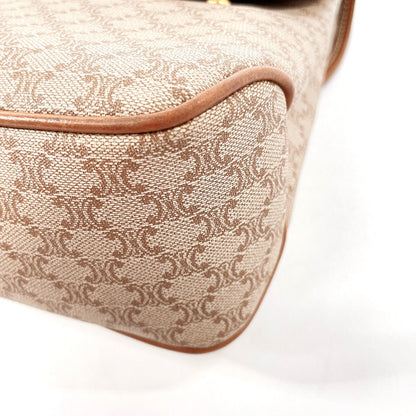 CELINE Handbag PVC, Leather Brown Macadam Women Used