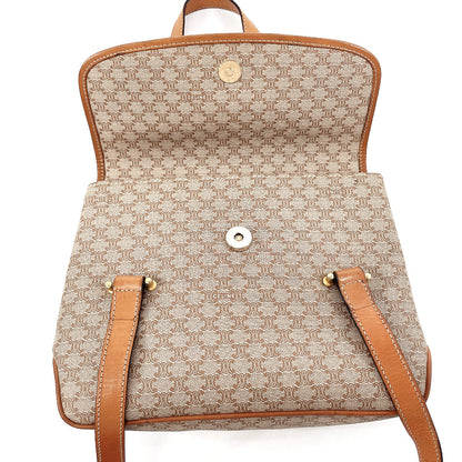CELINE Handbag PVC, Leather Brown Macadam Women Used