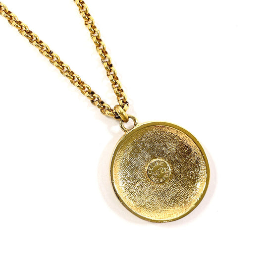 CELINE Necklace metal gold vintage Women Used